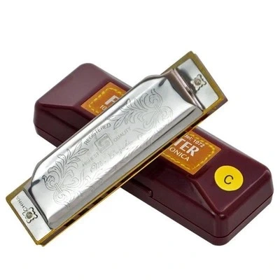 Ten hole blues harmonica