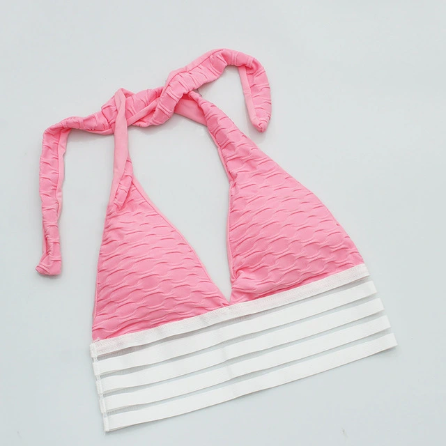 Sports bra with jacquard belt