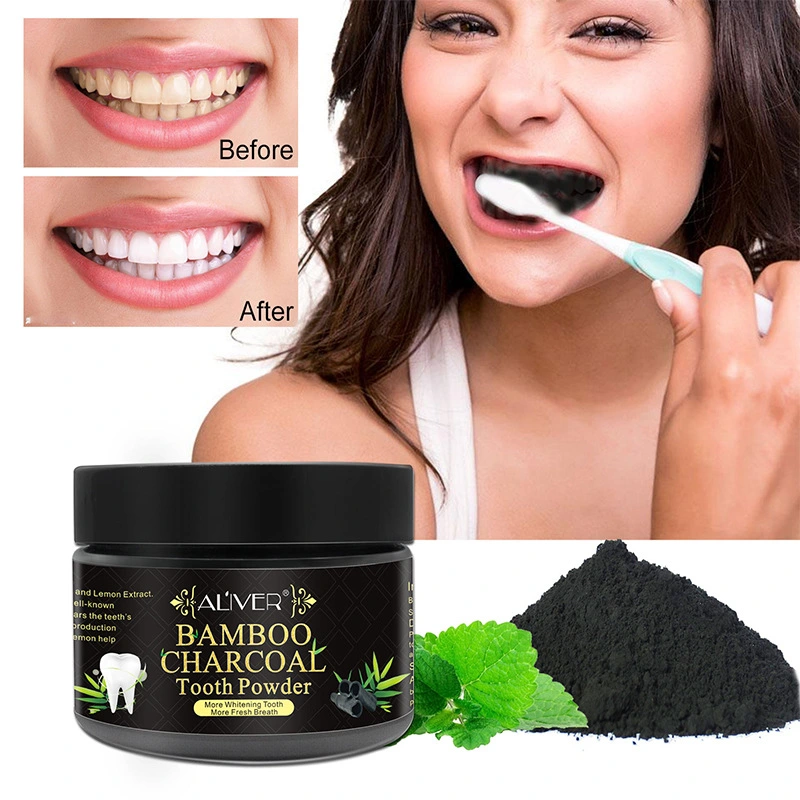 Bamboo charcoal tooth powder