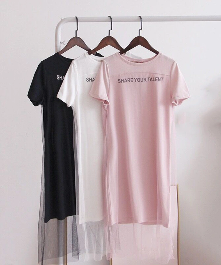 Simple mesh gauze dress