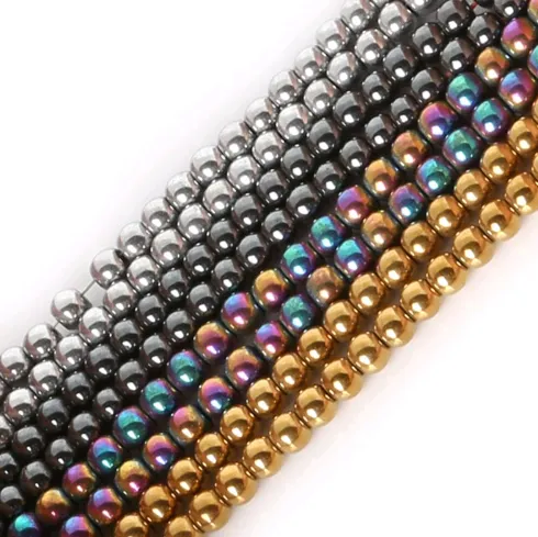 Bracelet diy jewelry material 4-10mm colorful black gallstone made necklace semi-finished beaded loose beads accessories