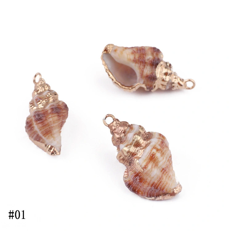 Natural Shell Pendant Shell Conch Earrings Diy Material Bag