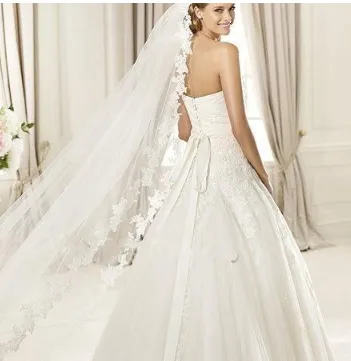 Bride wedding single layer wedding veil