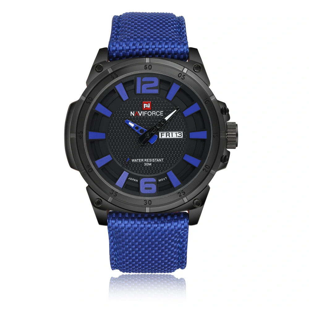 The 9066 men's fashion movement NAVIFORCE Lingxiang large dial minimalist waterproof quartz watch