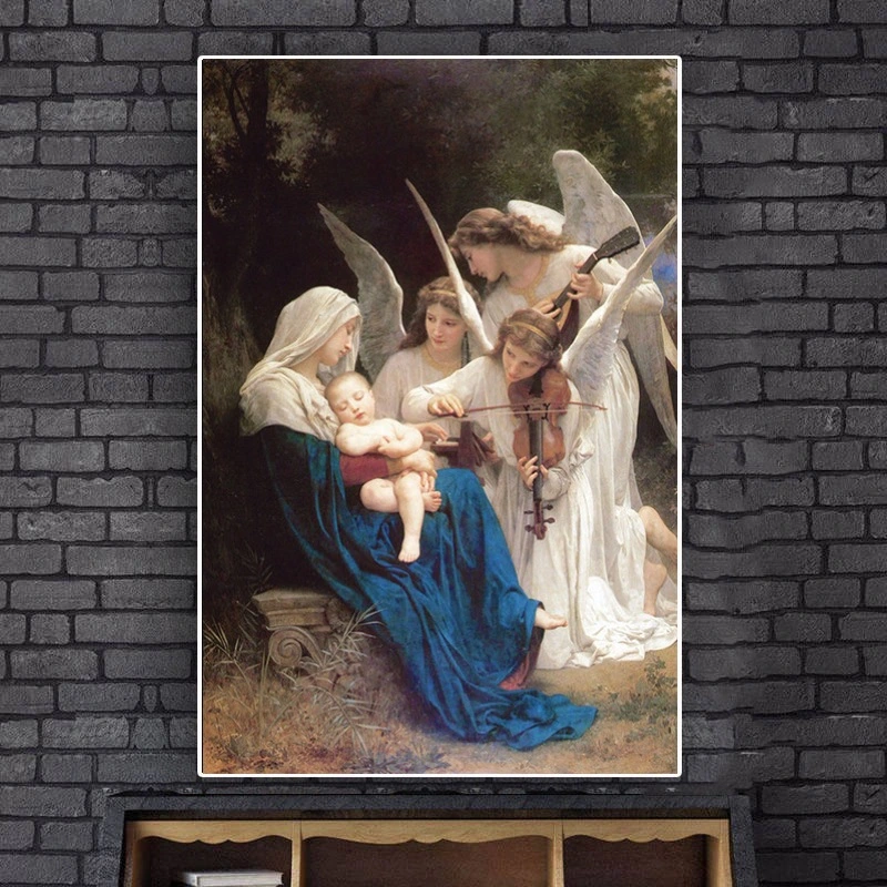 European And American William Bouguereau Classical Entrance Wall Decoration Oil Painting