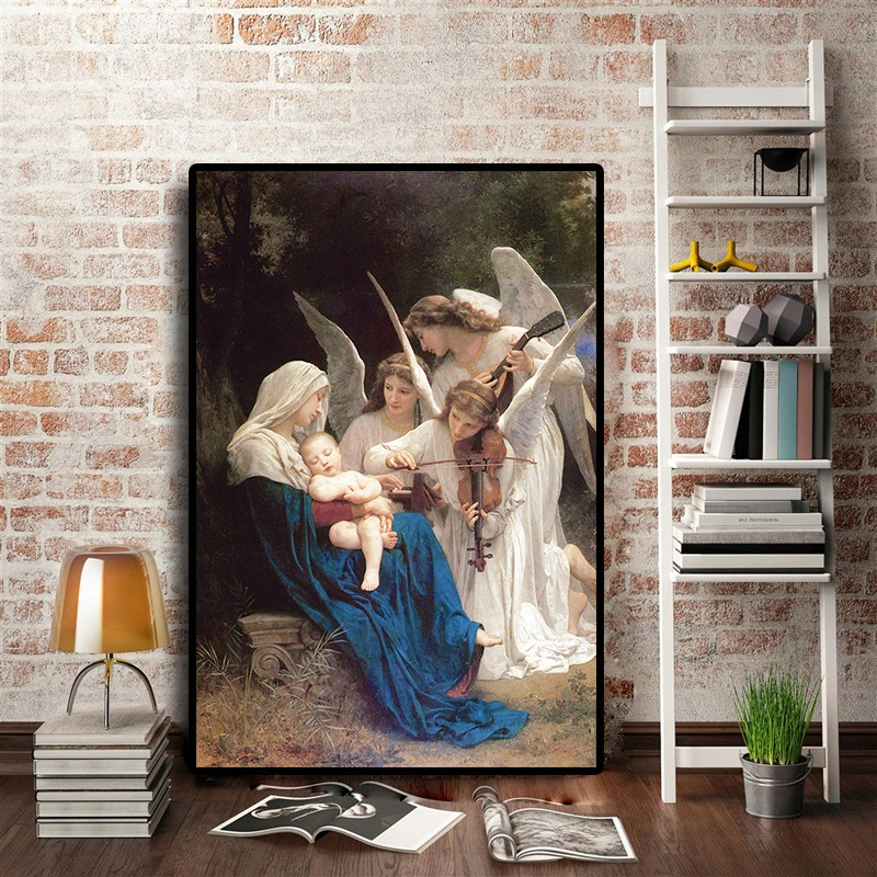 European And American William Bouguereau Classical Entrance Wall Decoration Oil Painting