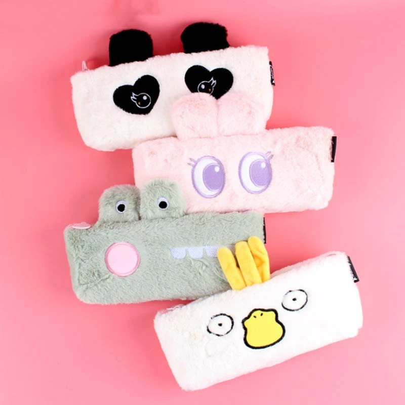 Cute plush animal pencil case