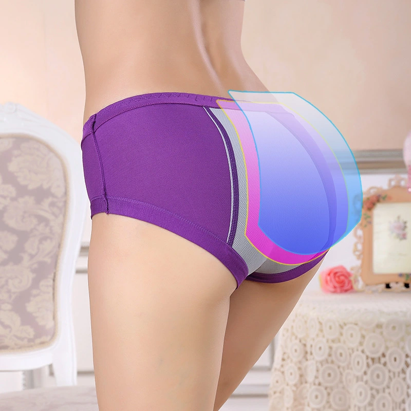 Physiological Pants Women's Mid-waist Three-layer Anti-leakage Menstrual Holiday Big Aunt Triangle Sanitary Pants