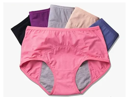 Physiological Pants Women's Mid-waist Three-layer Anti-leakage Menstrual Holiday Big Aunt Triangle Sanitary Pants