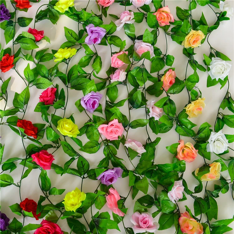 Silk cloth simulation rose vine