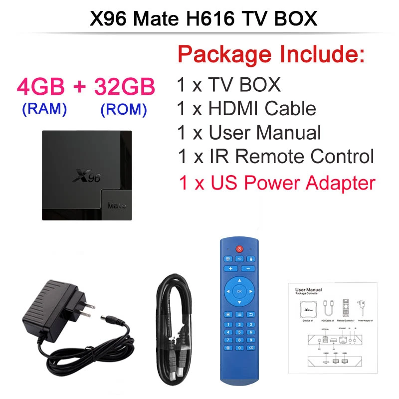 Android 10 Smart TV BOX Quad Core H616 5G Wifi 4K HDMI KODI