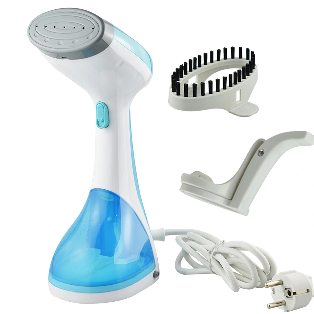 Hand held household steam ironing machine