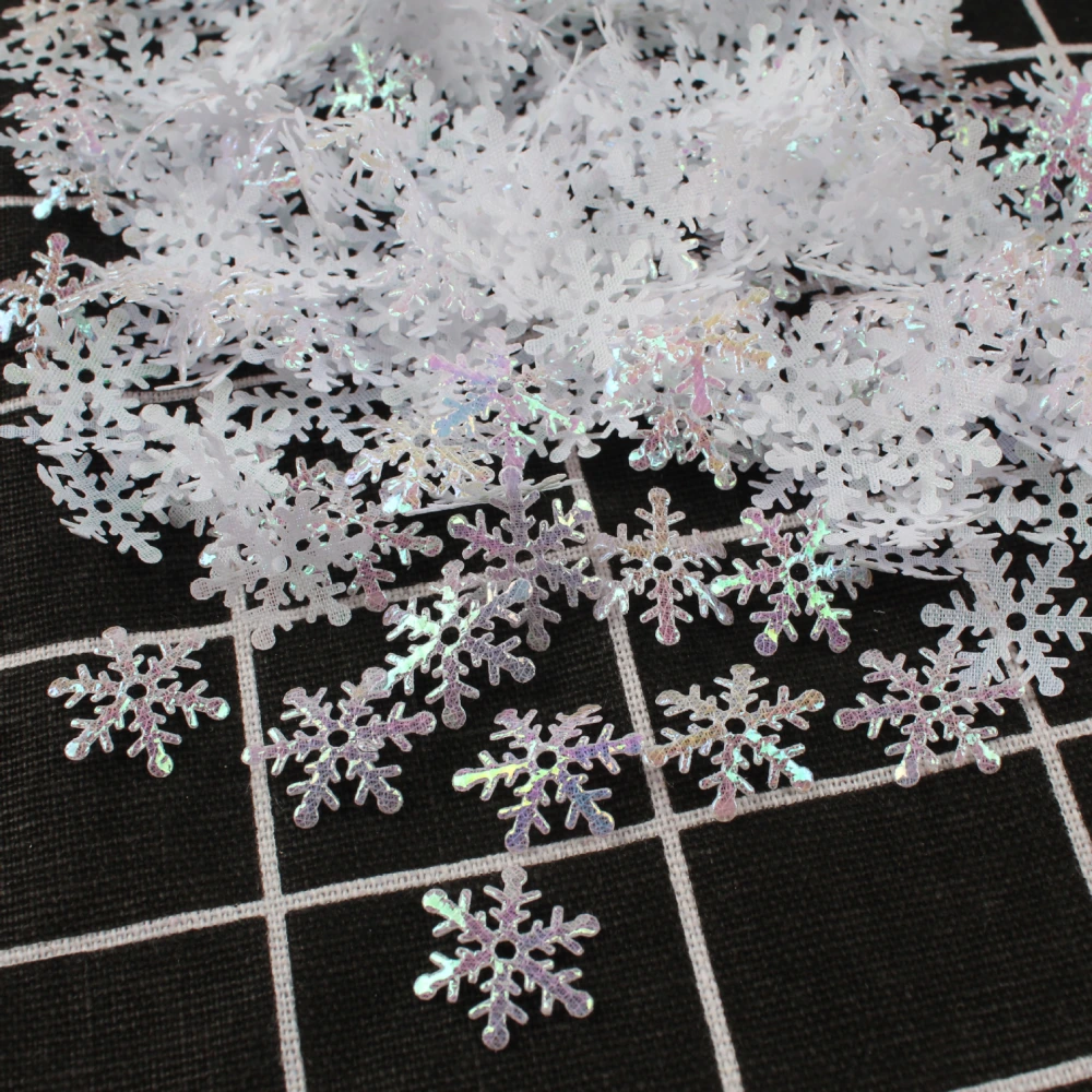 Handmade fake snowflakes