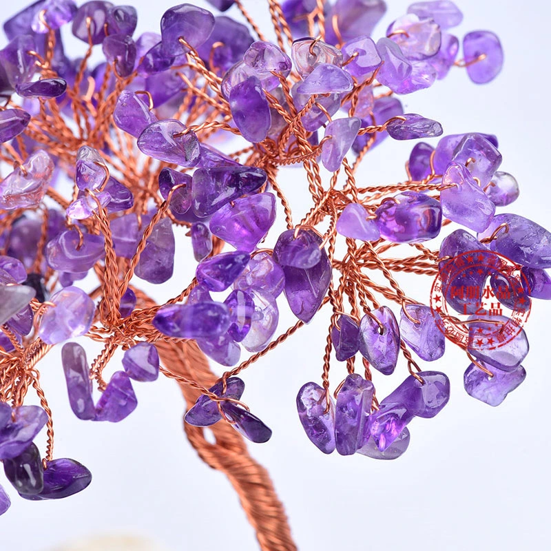 Natural Amethyst Tree Crafts Office Desk Decoration