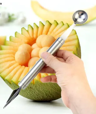 Stainless Steel Fruit Balls Carving Knife For Watermelon Cantaloupe