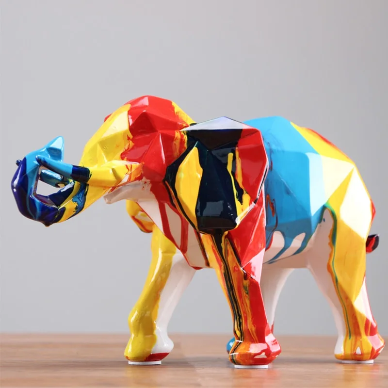 Splash color elephant ornament