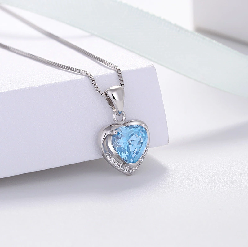 s925 sterling silver simple eternal heart necklace
