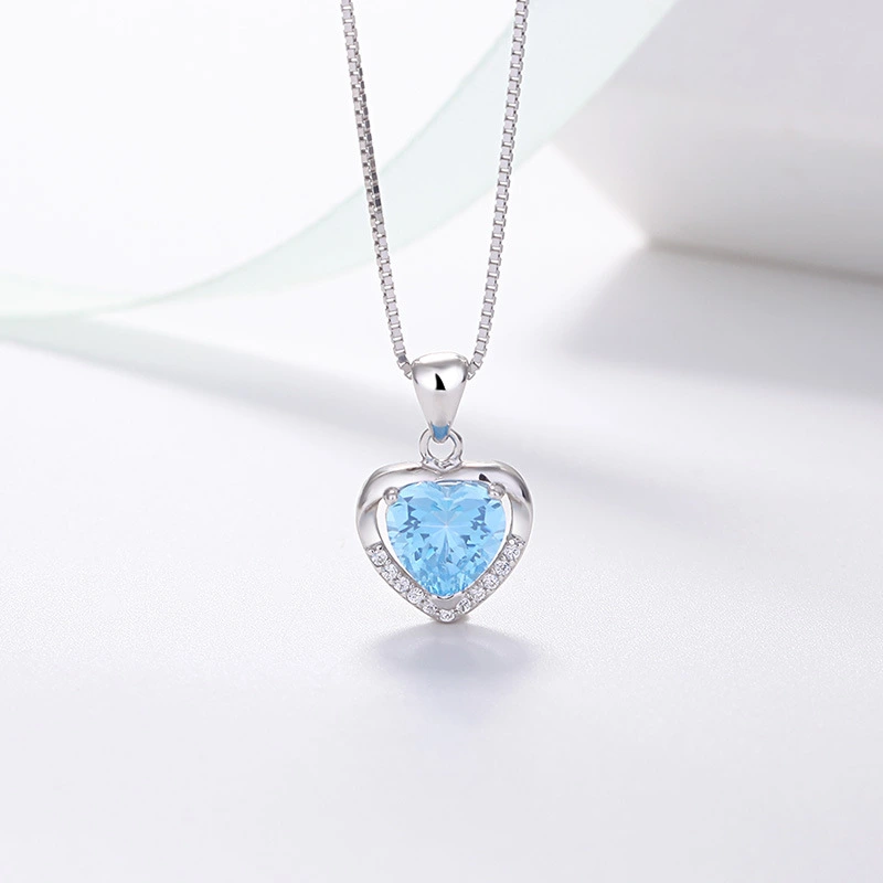 s925 sterling silver simple eternal heart necklace
