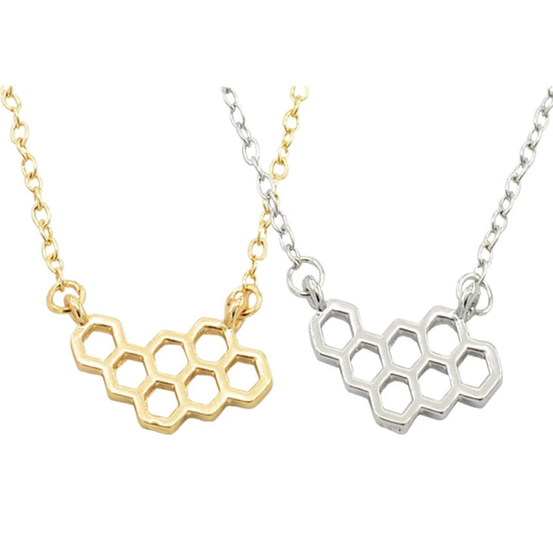 Creative and Simple Bee Hive Clavicle Chain