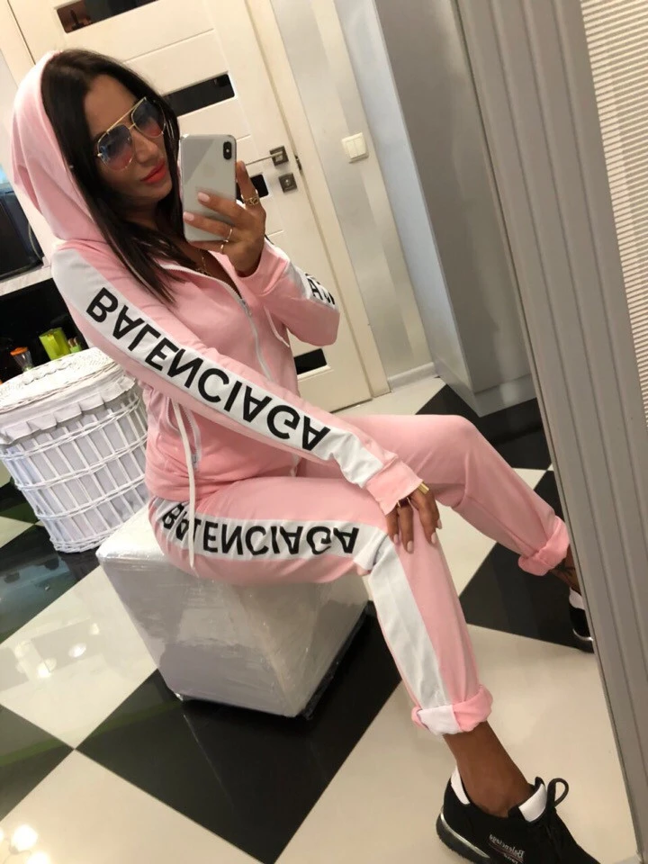 Sweater suit women's hooded sports casual suit