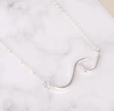 Stainless steel wave Necklace