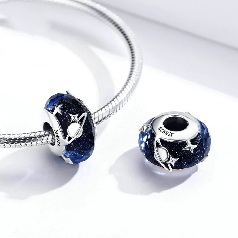 Faceted Glass Beads Blue Beads Interstellar Loose Beads