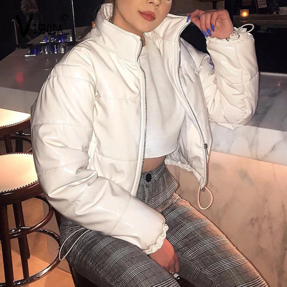 Short warm down jacket with drawstring