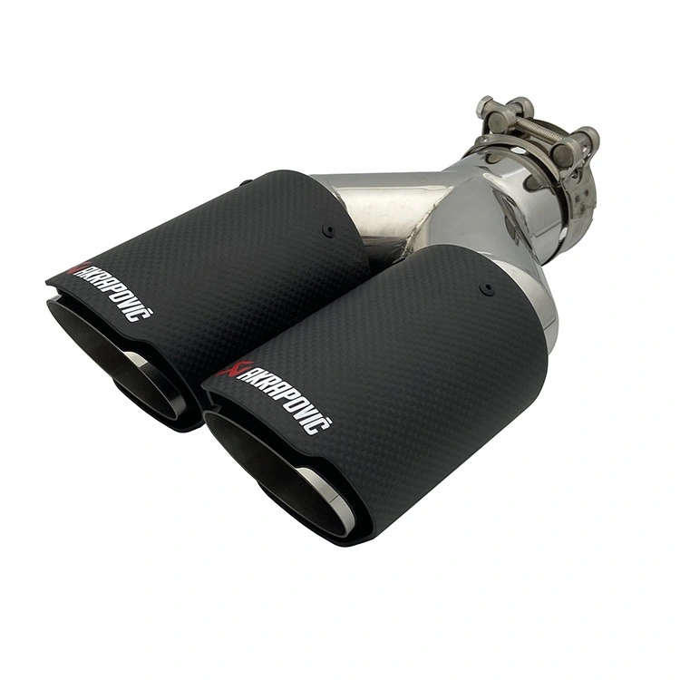 Double Tail Throat Modified Carbon Fiber Exhaust Pipe