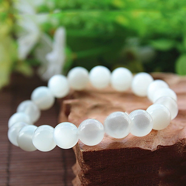 Natural white moonstone bracelet