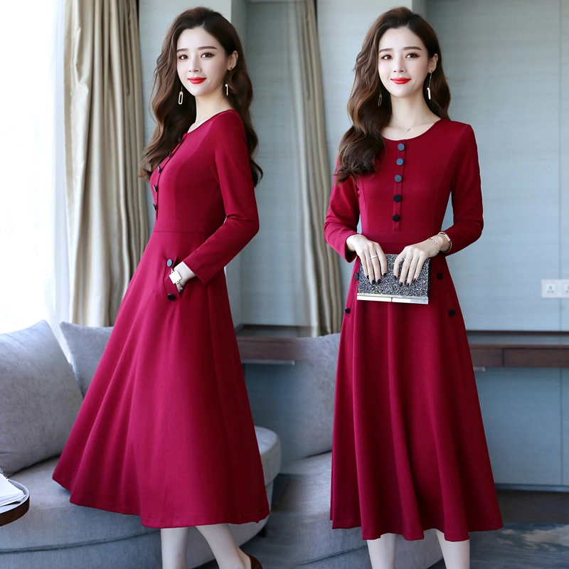 Slim slimming temperament long A-line skirt