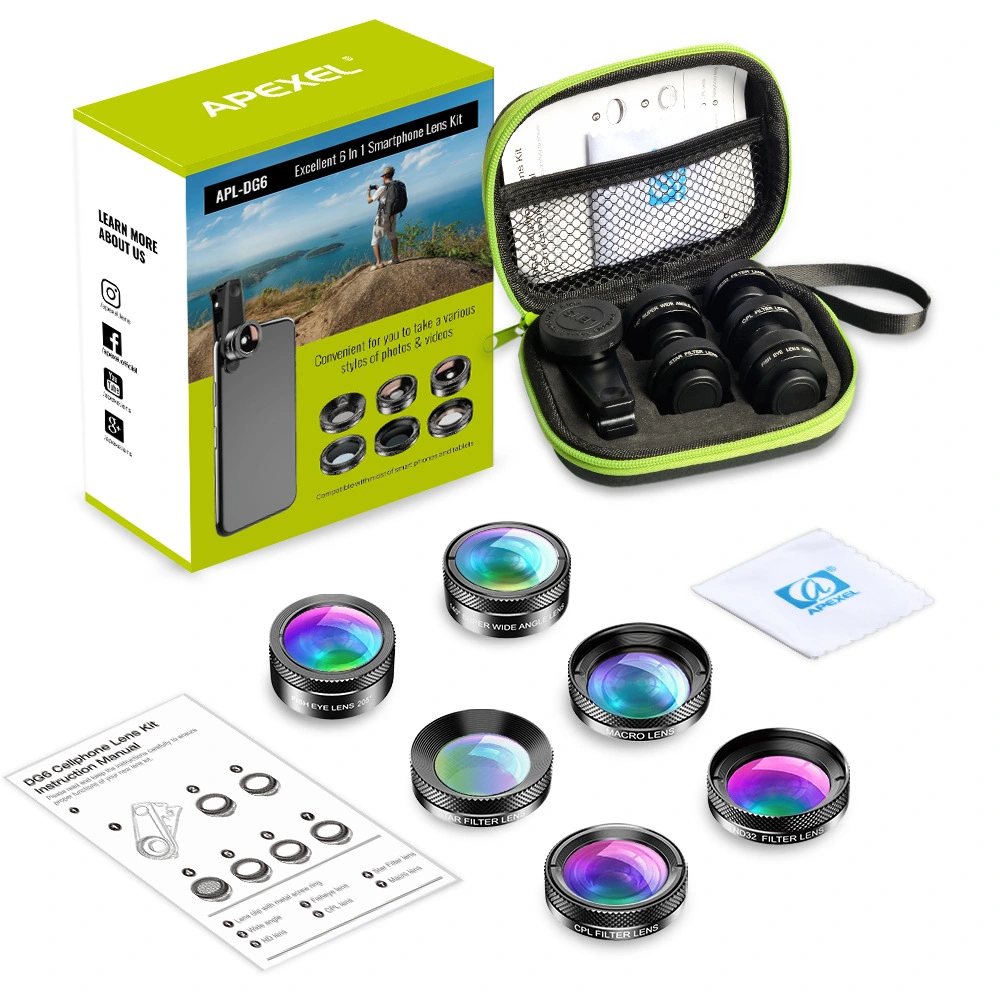 Starlight six-in-one set universal external mobile phone lens