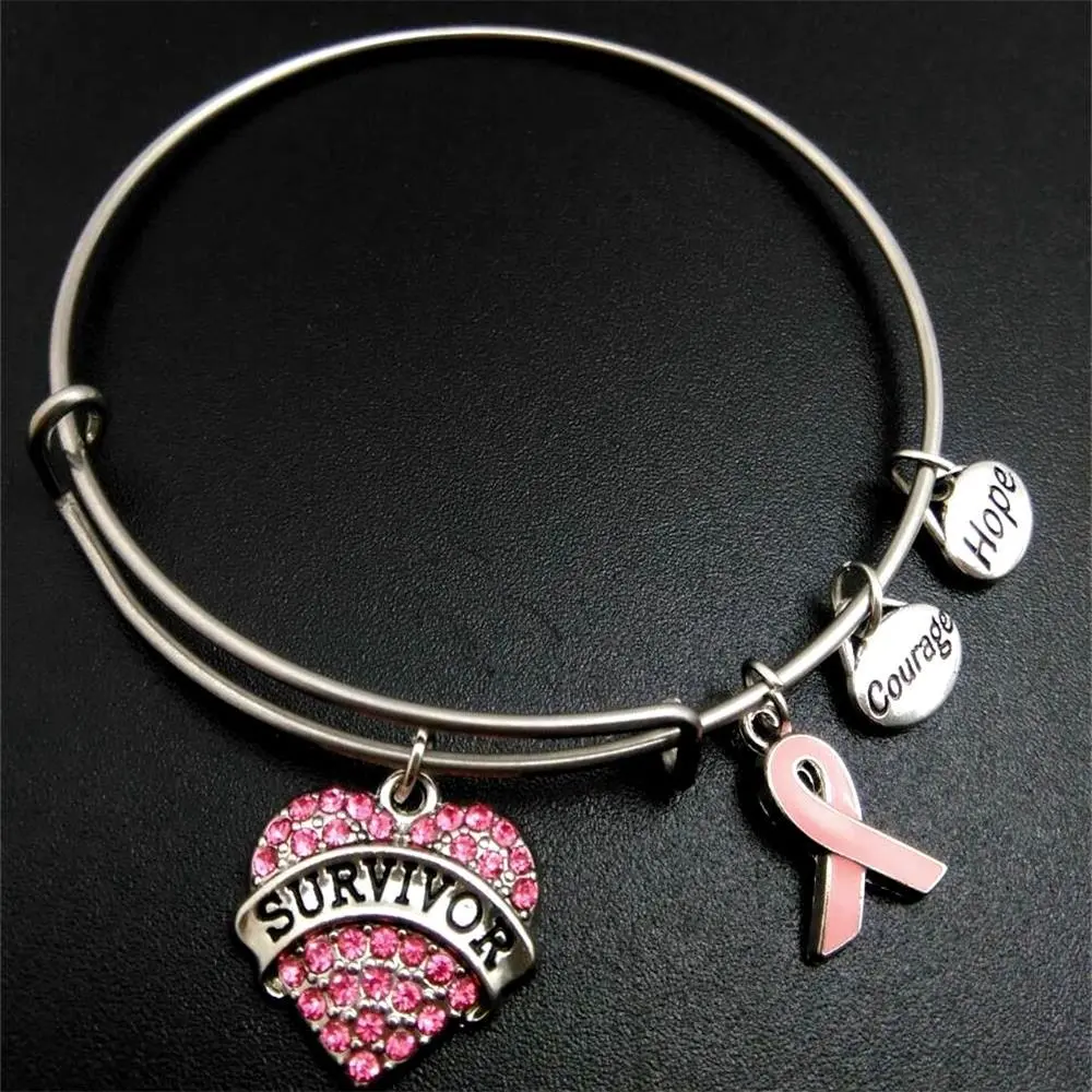 Yoga-SupremeSurvivor Charm Expandable Wire Bangle