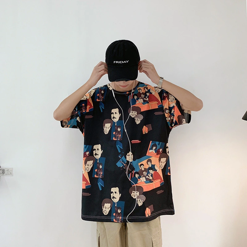 Casual cartoon short sleeve T-shirt