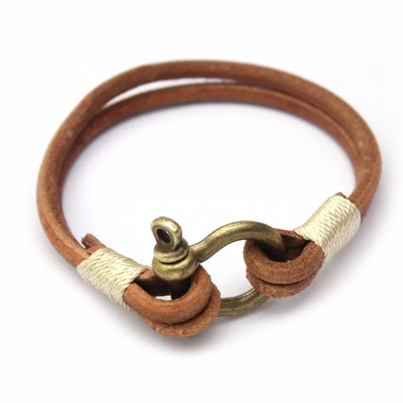 Horseshoe Bracelet Leather Bracelet