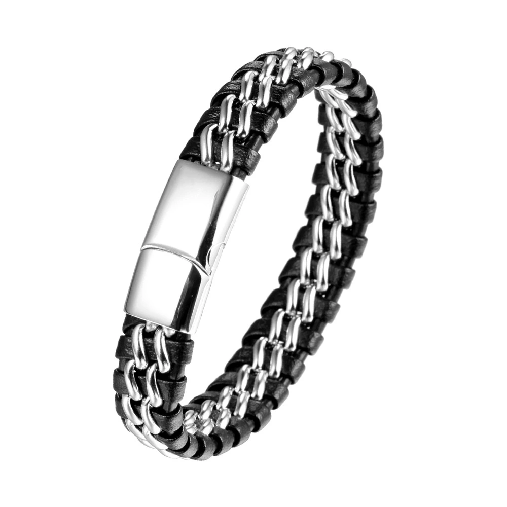 Stainless steel leather hand-woven rope