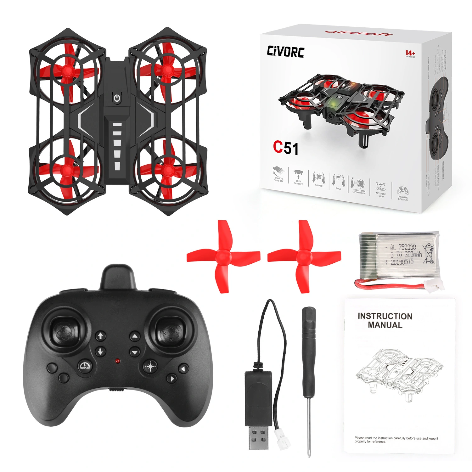Mini Drone Gesture-sensing Tumble Rotary