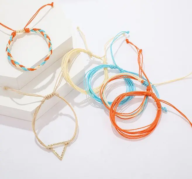 Bohemian Ethnic Jewelry Woven Bracelet Set