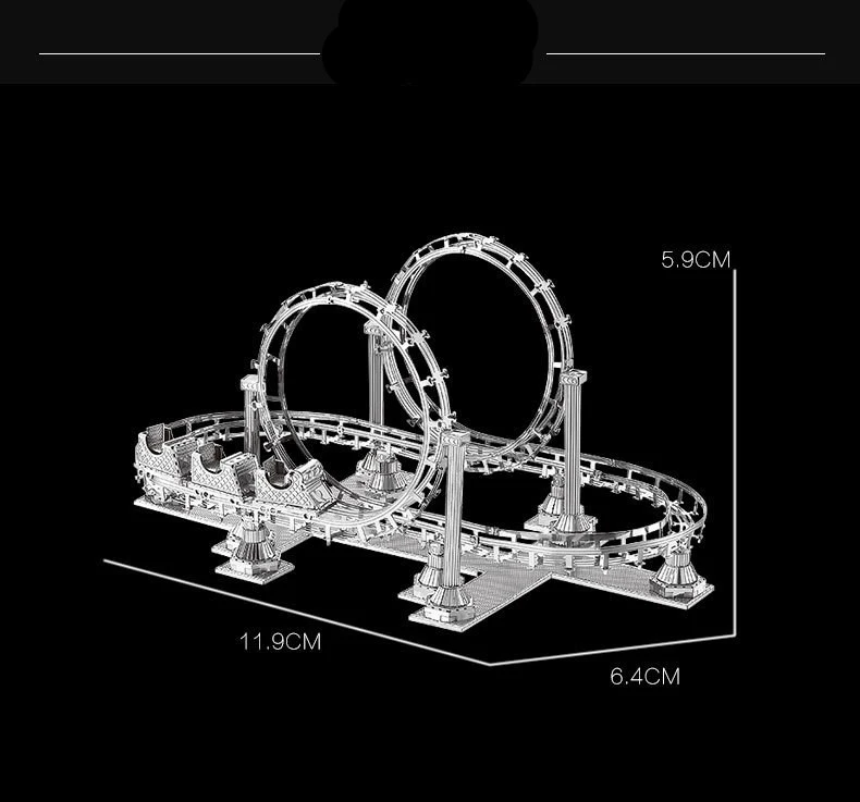 Three-dimensional metal assembly model DIY puzzle