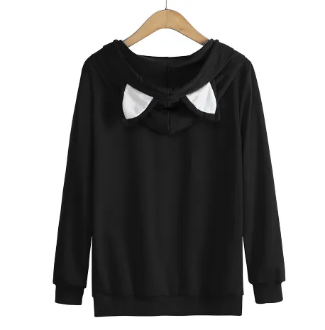 Loose printed cat sweater