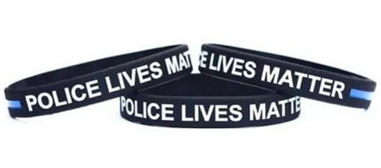 POLICE Lives Matter Thin Line Silicone Bracelet Life Matter Wristband