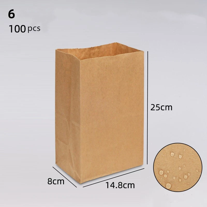 Kraft paper bag tote bag takeaway packaging bag