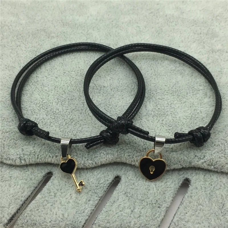 Small key love couple bracelet