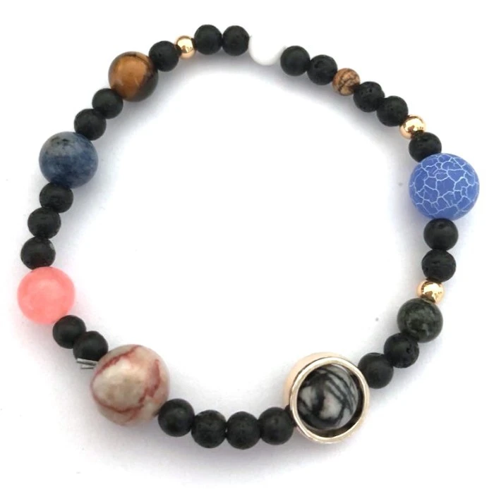 Solar system natural stone bracelet