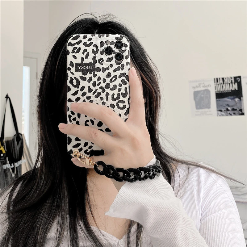 Trendy Brand Leopard Print Bracelet Xsmax Mobile Phone Case