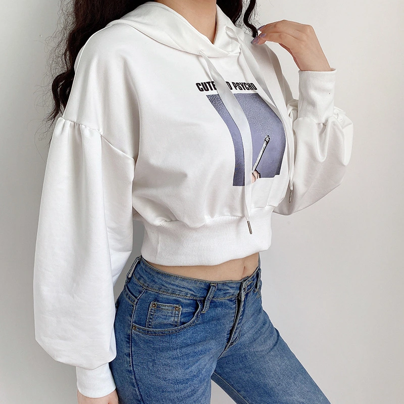 Lantern sleeve hoodie