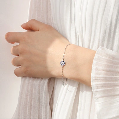 925 Silver Devil's Eye Vintage Exquisite Bracelet