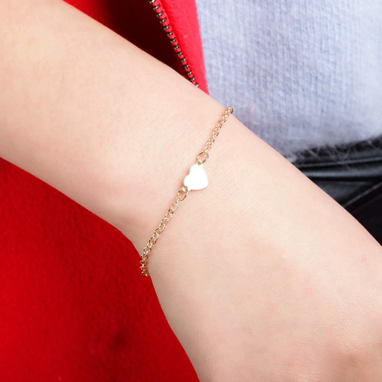 Heart shaped love peach heart bracelet