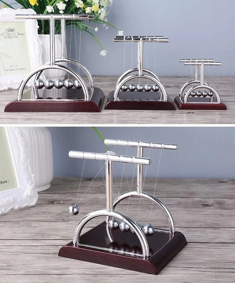 Newtons Cradle Steel Balls T Style Pendulum