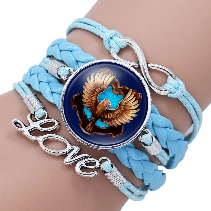 Hot Sale Hogwarts School Magic Academy Glass Cabochon Bracelets