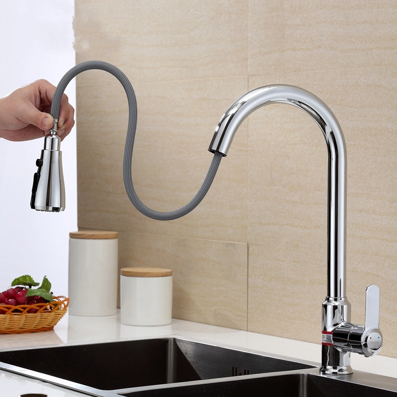 Multifunctional kitchen dual-purpose pull-out faucet